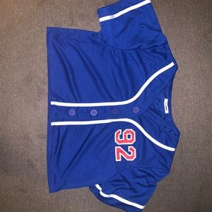 Cropped baseball shirt